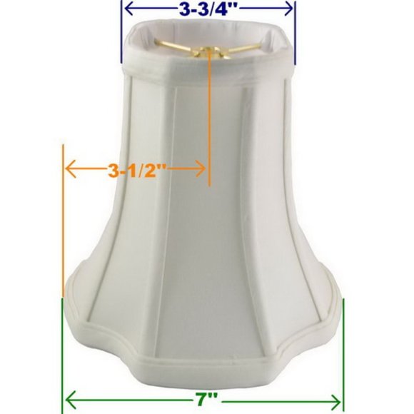 French Oval Lamp shade  in 100% Pongee Silk - Picture 3 of 4